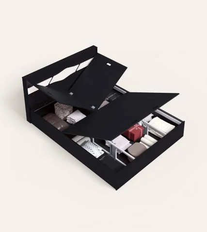 Arcadia V2 King Size Engineered Wood Bed with Half Hydraulic Storage